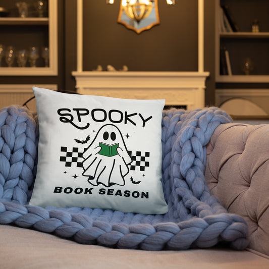 Spooky Book Season Ghost Reading Pillow