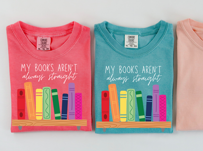 My Books Aren't Straight Unisex garment-dyed heavyweight t-shirt