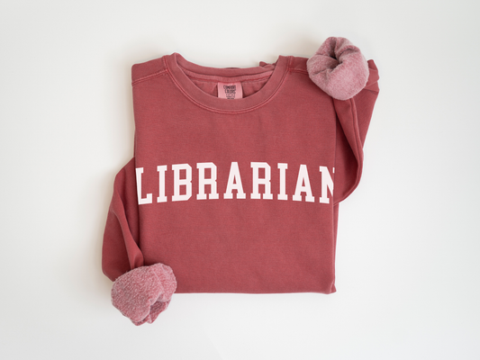 Varsity Librarian Unisex Pigment Dyed Librarian Sweatshirt