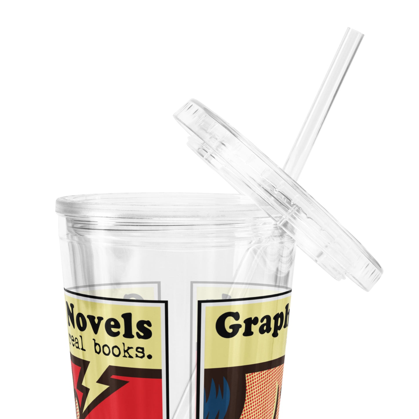 Graphic Novels are Real Books Clear Plastic Tumbler