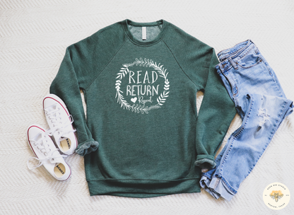 Read Return Repeat Farmhouse Style Crewneck Sweatshirt