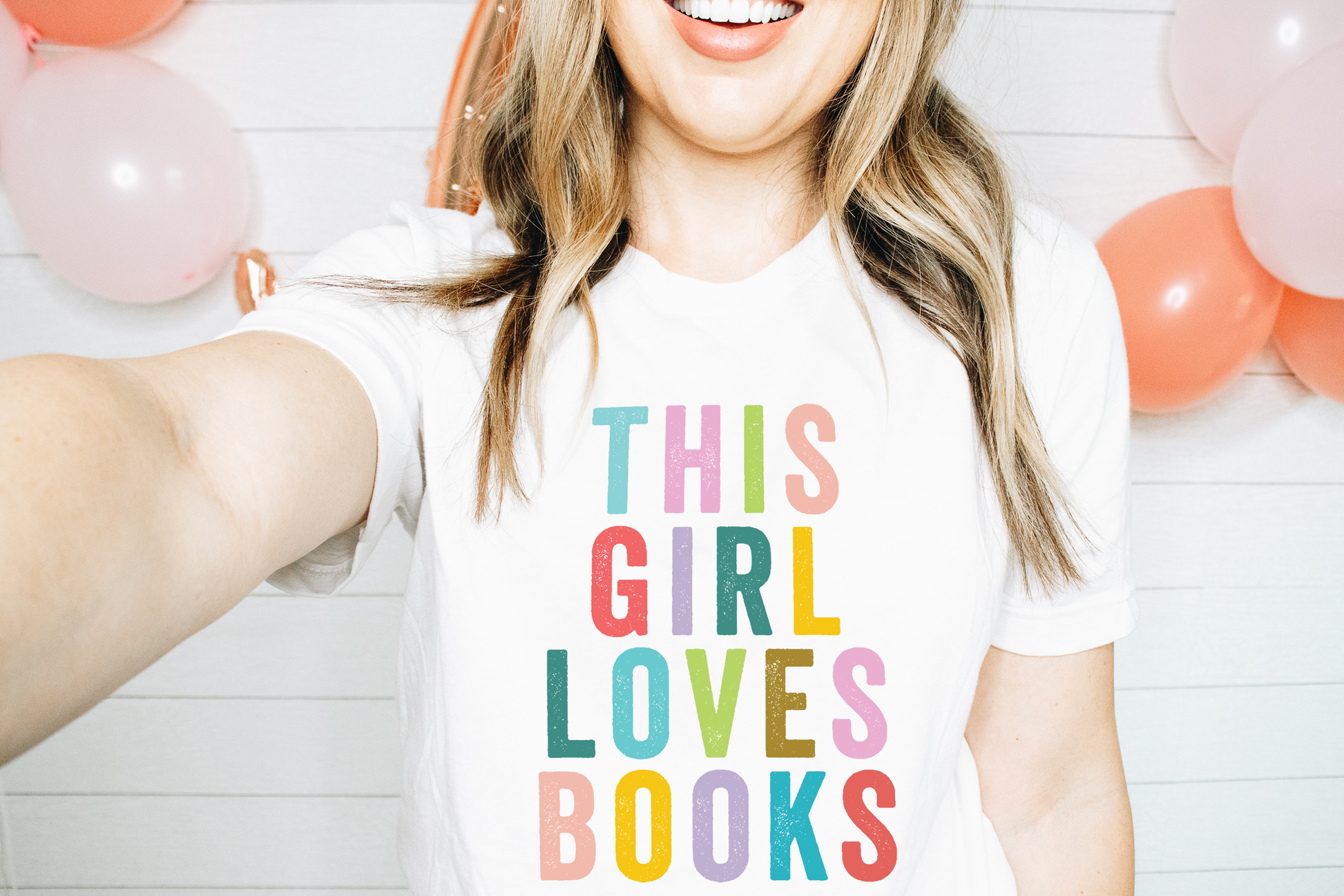 This Girl Loves Books Librarian T-shirt - White