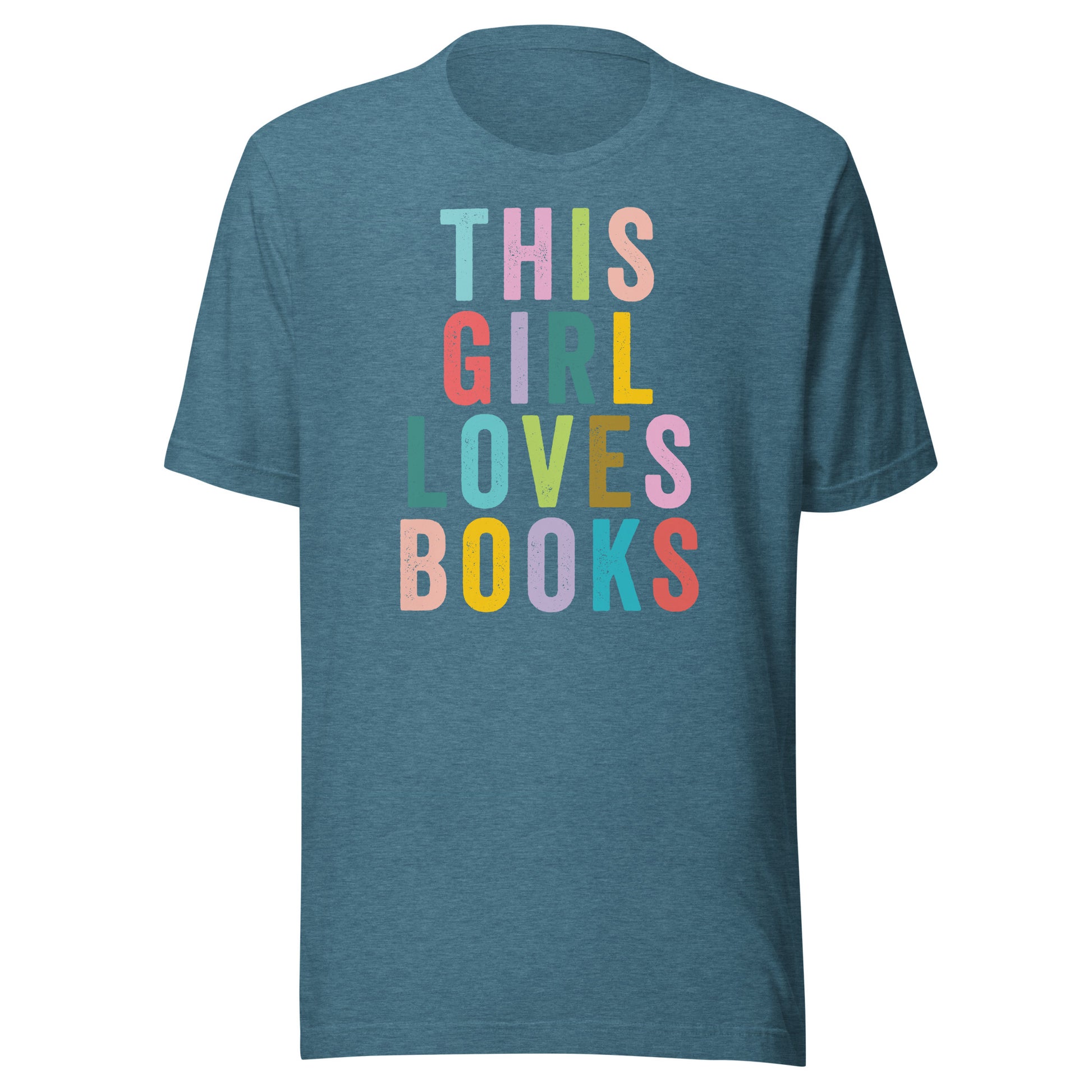 This Girl Loves Books Librarian T-shirt - Heather Teal