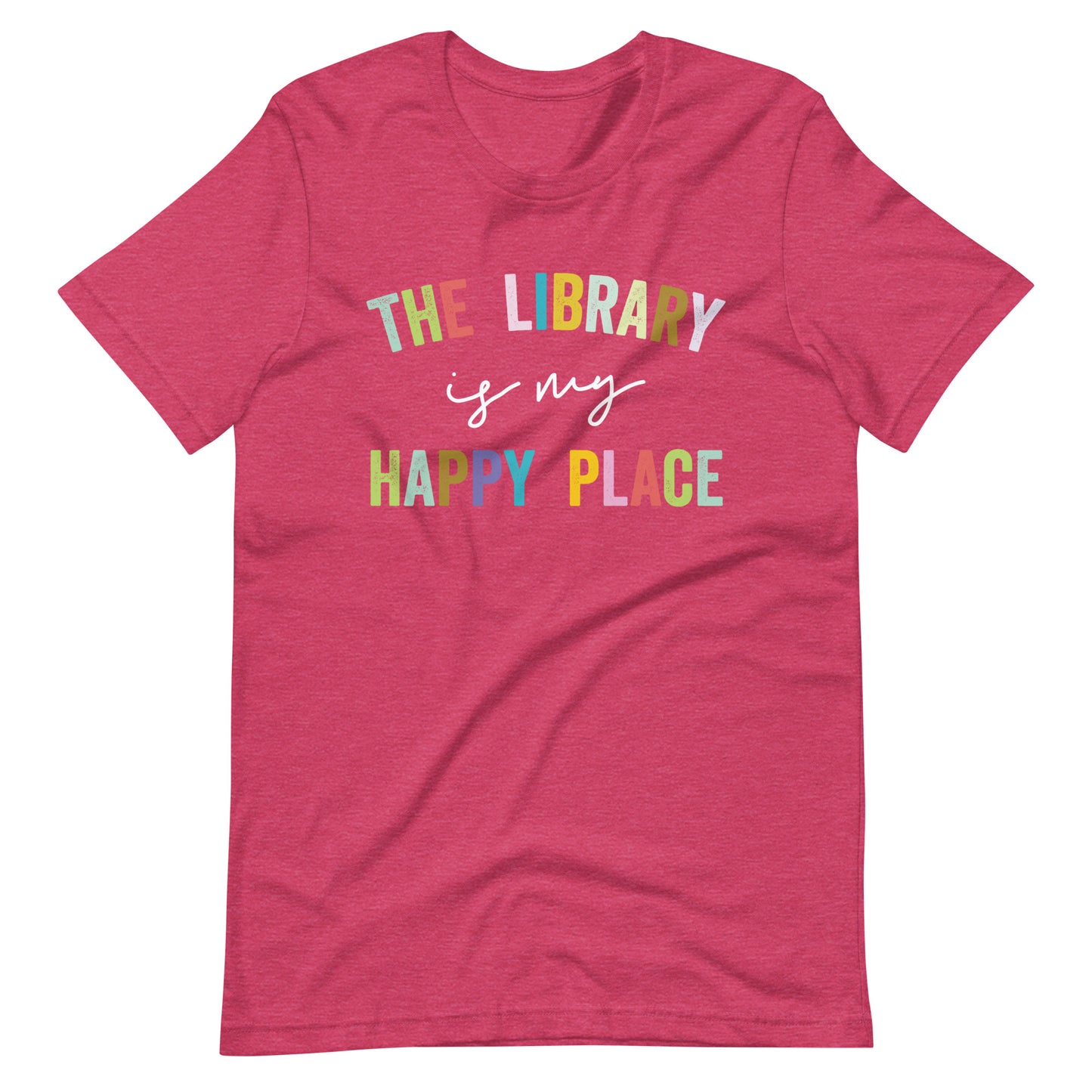 The Library is My Happy Place Librarian Short Sleeve T-shirt